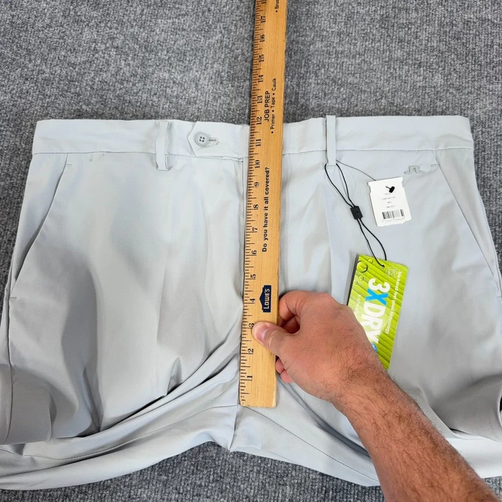 J.Lindeberg Golf Pant Men 36x32 Stone Gray Palmer 3xDRY Performance Designer NEW